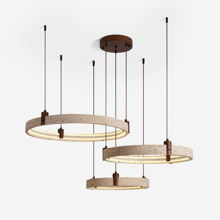 Celestial Orbit Travertine Chandelier Simprolos
