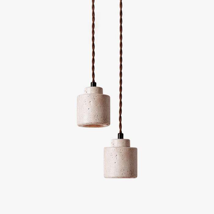 Elemental Travertine Mini Pendant Lamp Vakkerlight