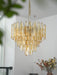 Golden Amber Glass Chandelier Vakkerlight