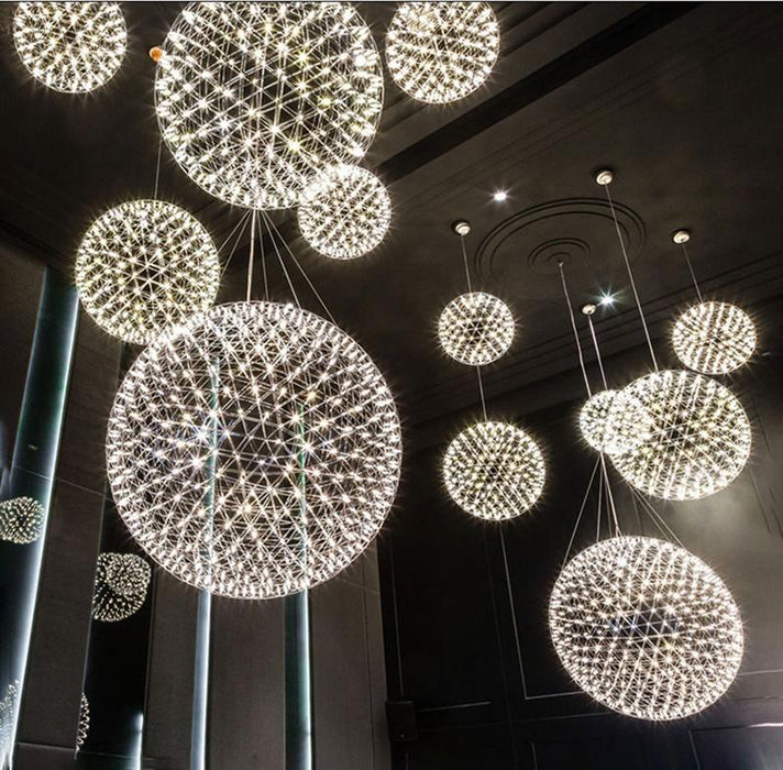 Silver Spark Ball Pendant Light Vakkerlight