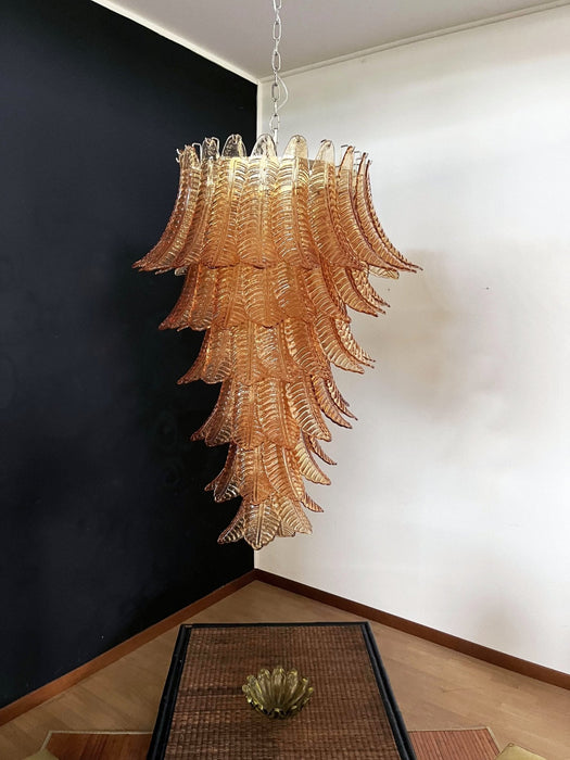 Rosalind Glass Amber Chandelier Vakkerlight
