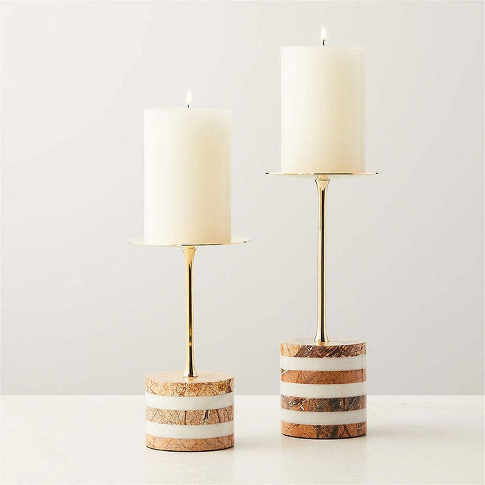 Strata Rise Marble Candle Holder Vakkerlight