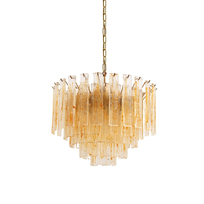 Golden Amber Glass Chandelier Vakkerlight