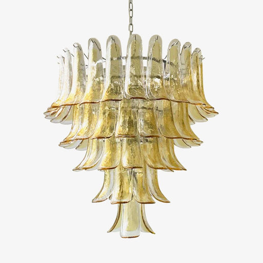Amber Glass Petals Chandelier Vakkerlight