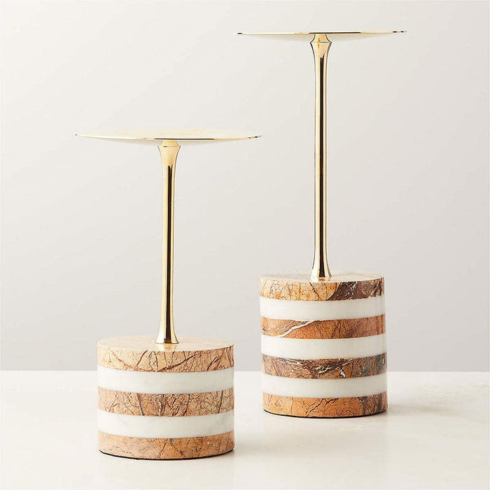 Strata Rise Marble Candle Holder Vakkerlight