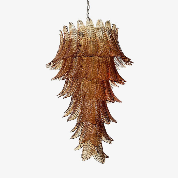 Rosalind Glass Amber Chandelier Vakkerlight