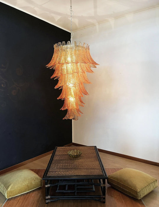 Rosalind Glass Amber Chandelier Vakkerlight