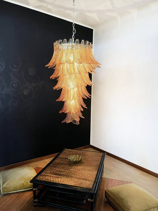 Rosalind Glass Amber Chandelier Vakkerlight