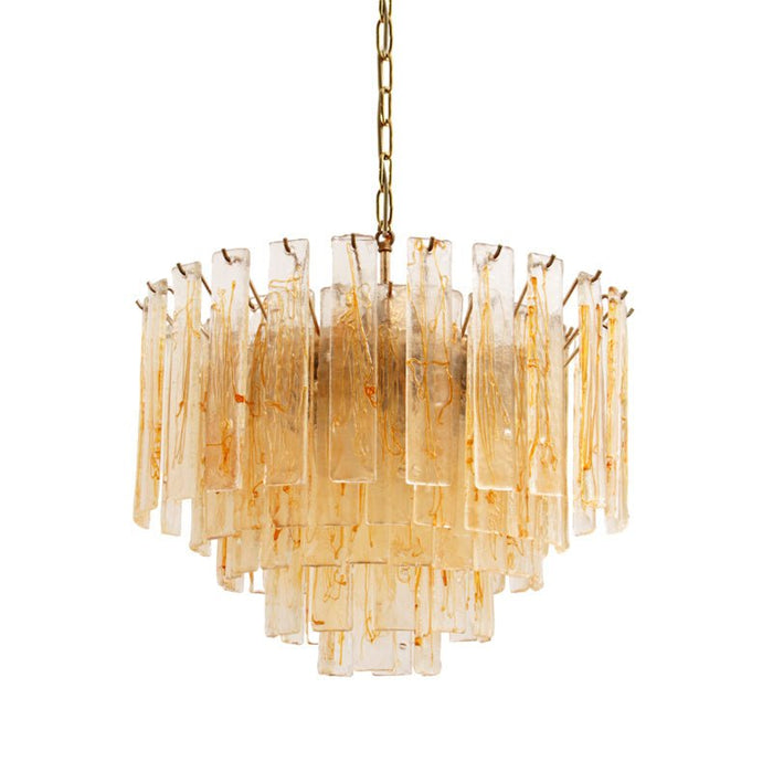Golden Amber Glass Chandelier Vakkerlight