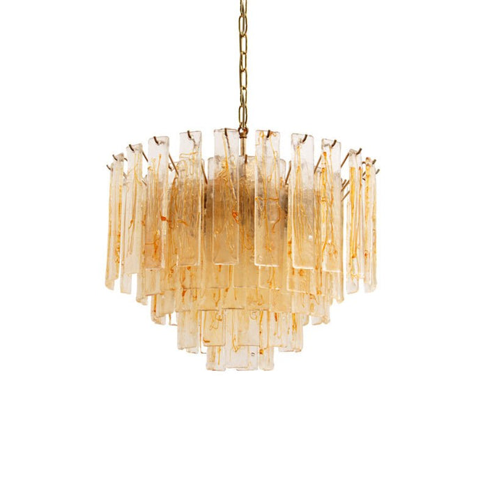 Golden Amber Glass Chandelier Vakkerlight