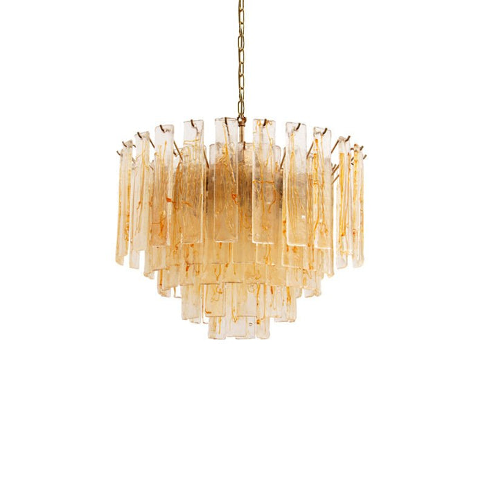 Golden Amber Glass Chandelier Vakkerlight