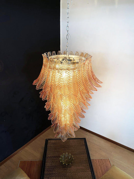 Rosalind Glass Amber Chandelier Vakkerlight