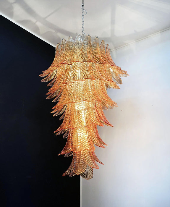 Rosalind Glass Amber Chandelier Vakkerlight