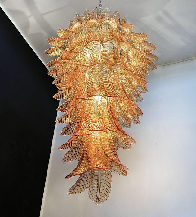 Rosalind Glass Amber Chandelier Vakkerlight