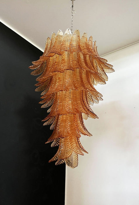 Rosalind Glass Amber Chandelier Vakkerlight