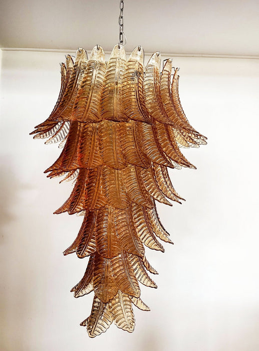 Rosalind Glass Amber Chandelier Vakkerlight