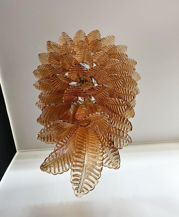 Rosalind Glass Amber Chandelier Vakkerlight