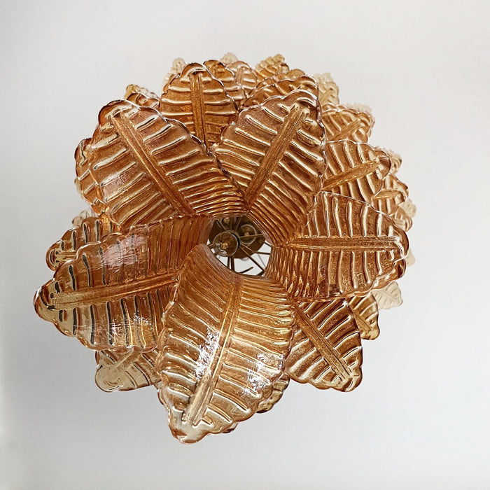 Rosalind Glass Amber Chandelier Vakkerlight