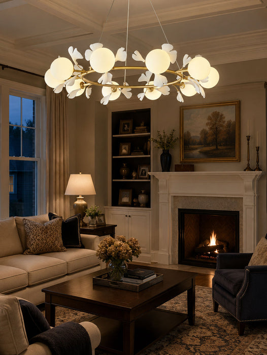 Gingko Orb Chandelier Simprolos