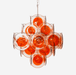 Orange Transparent Glass Disc Chandelier Vakkerlight
