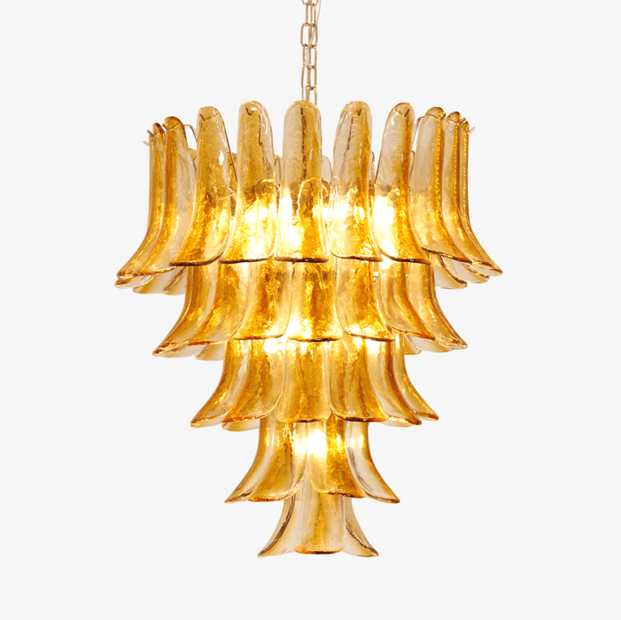 Glass Amber Lily Chandelier Vakkerlight