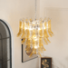 Glass Amber Lily Chandelier Vakkerlight