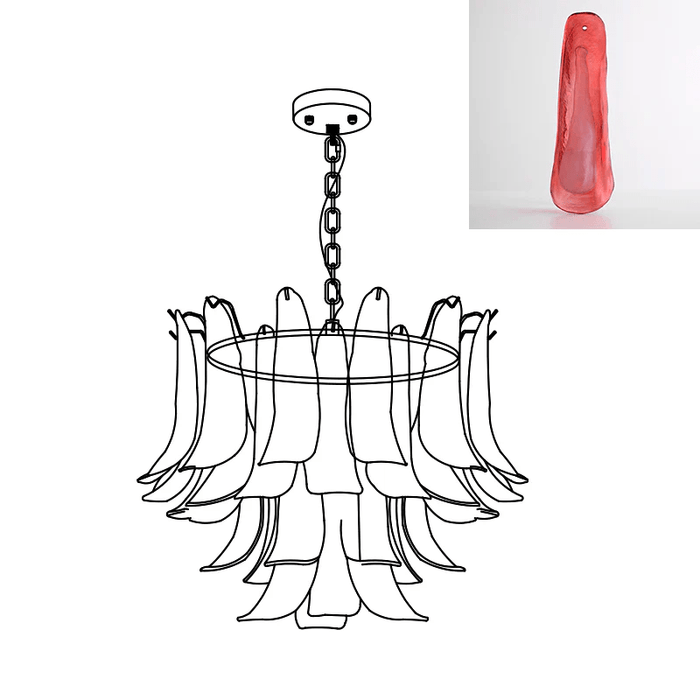 Murano Glass Leaf Chandelier