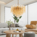 Golden Amber Glass Chandelier Vakkerlight