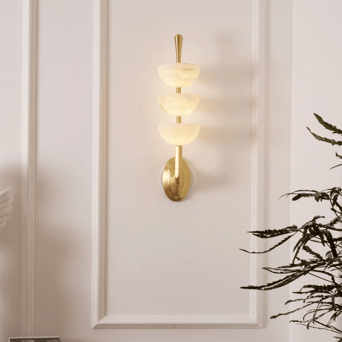 Triple Alabaster Wall Sconce Vakkerlight