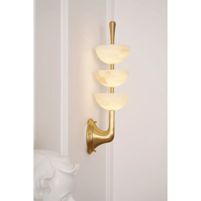 Triple Alabaster Wall Sconce Vakkerlight