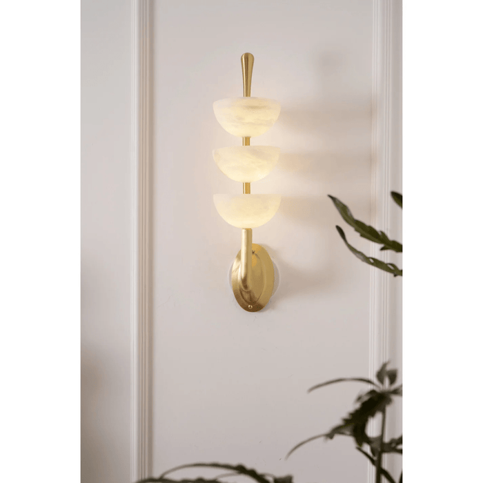Triple Alabaster Wall Sconce Vakkerlight