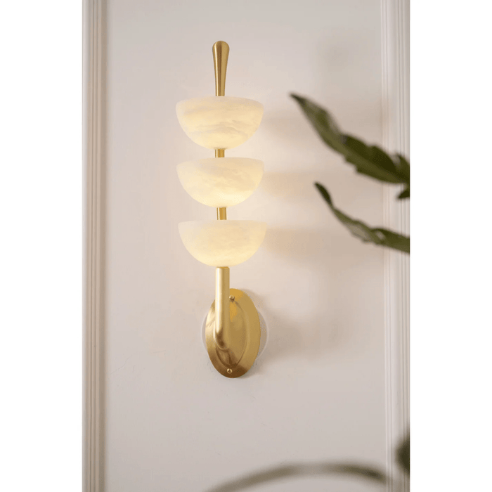 Triple Alabaster Wall Sconce Vakkerlight