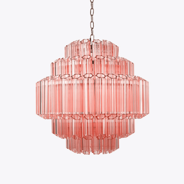 Pink Palermo Glass Chandelier Vakkerlight