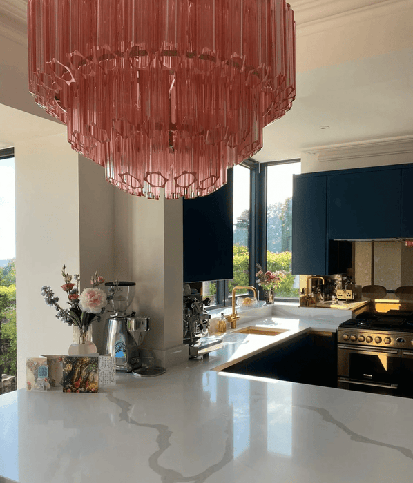 Pink Palermo Glass Chandelier Vakkerlight