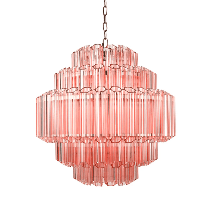 Pink Palermo Glass Chandelier Vakkerlight