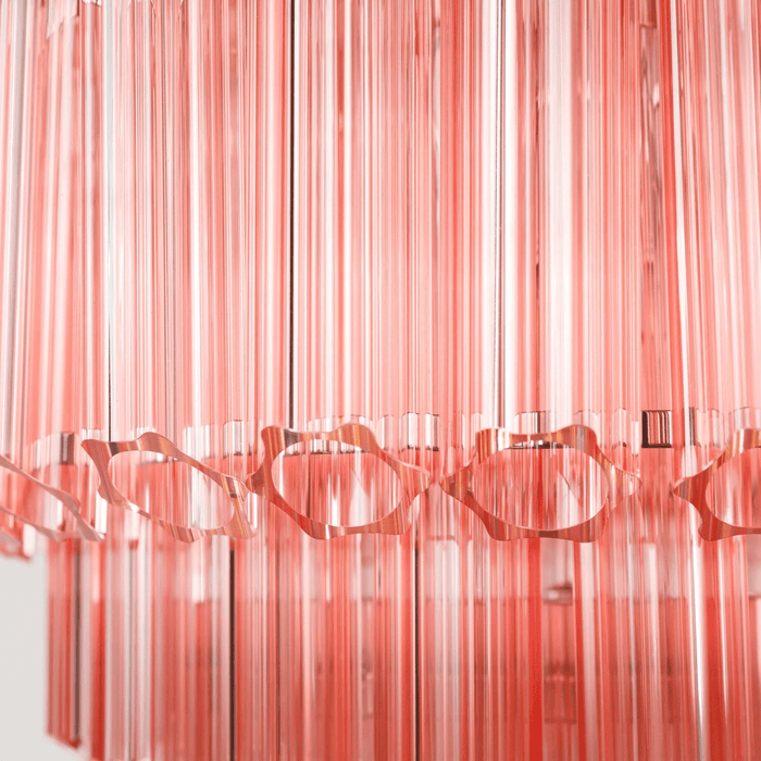 Pink Palermo Glass Chandelier Vakkerlight