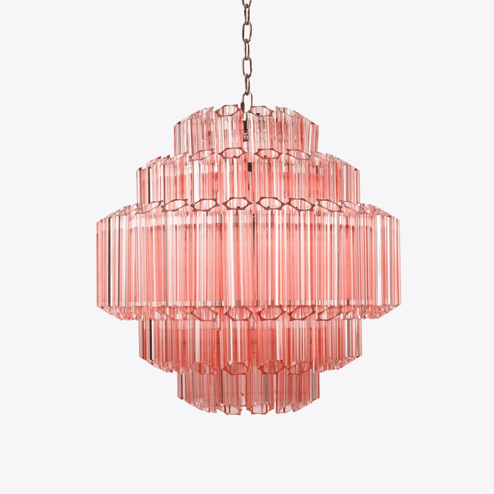 Pink Palermo Glass Chandelier Vakkerlight