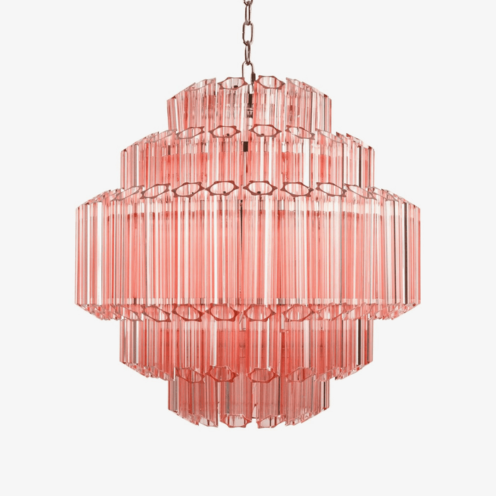 Pink Palermo Glass Chandelier Vakkerlight