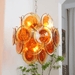 Orange Transparent Glass Disc Chandelier Vakkerlight