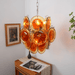 Orange Transparent Glass Disc Chandelier Vakkerlight