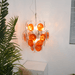 Orange Transparent Glass Disc Chandelier Vakkerlight