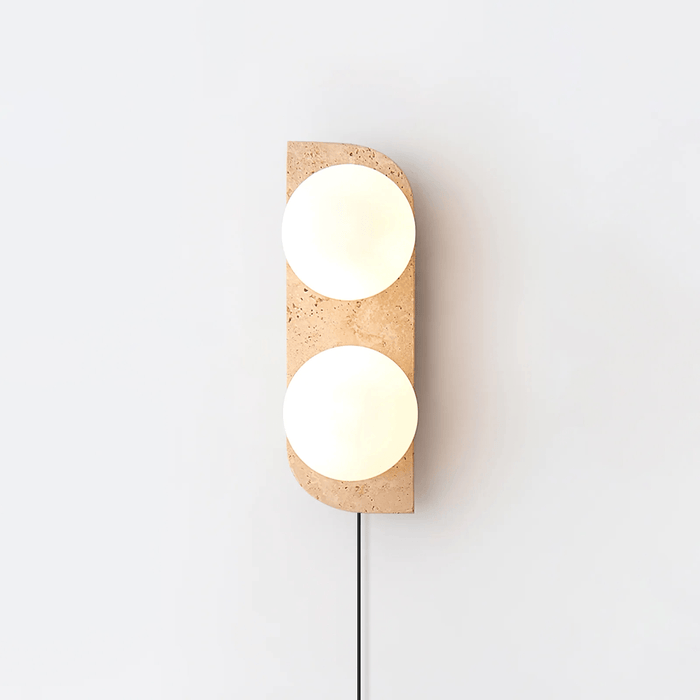 Elysian Travertine Plug-in Wall Light Vakkerlight