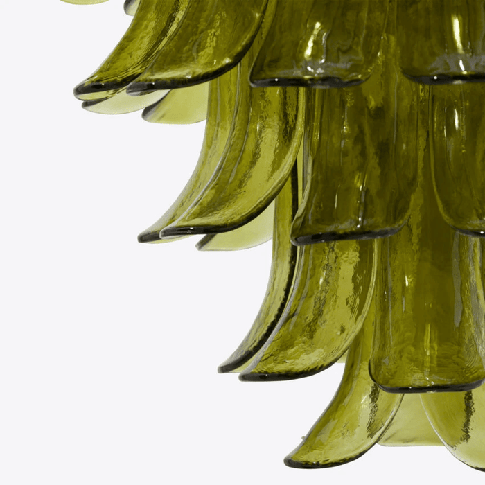 Green Petalo Chandelier Vakkerlight