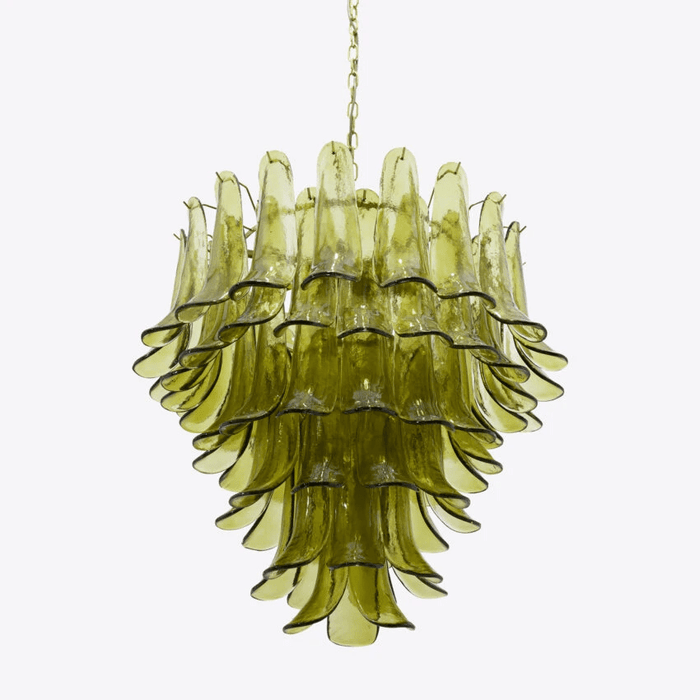 Green Petalo Chandelier Vakkerlight