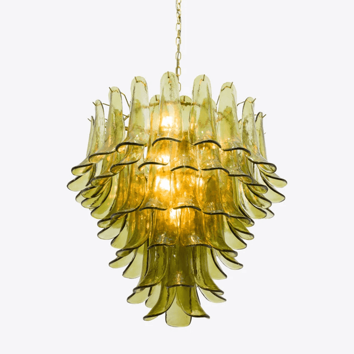 Green Petalo Chandelier Vakkerlight
