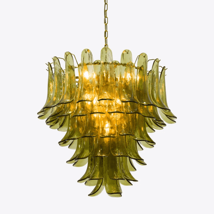 Green Petalo Chandelier Vakkerlight