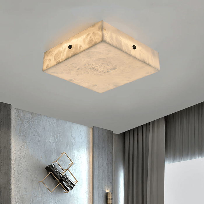 Square Alabaster Ceiling Light Vakkerlight