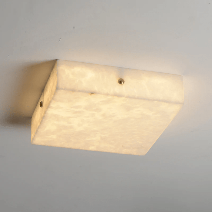Square Alabaster Ceiling Light Vakkerlight