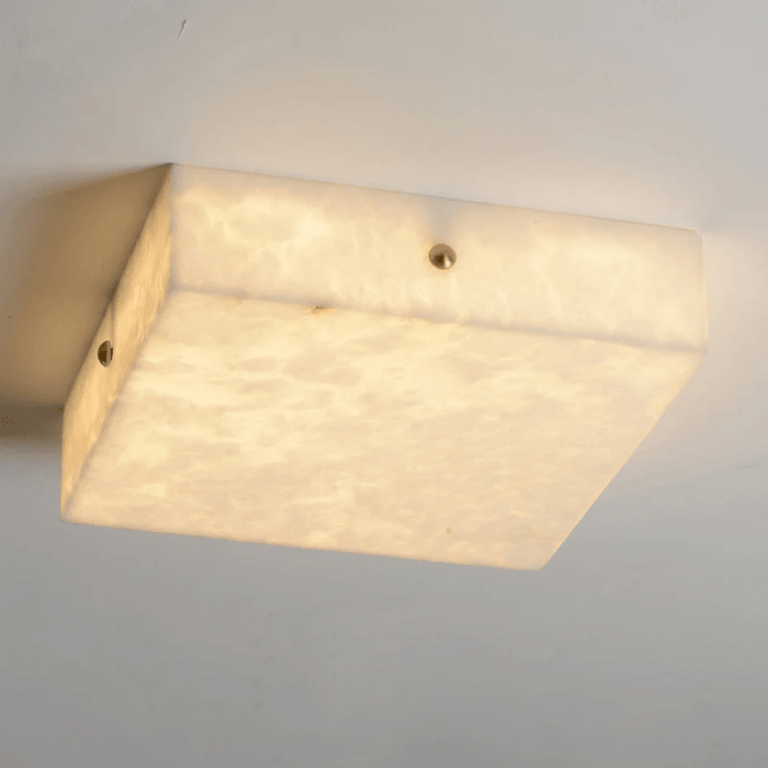 Square Alabaster Ceiling Light Vakkerlight