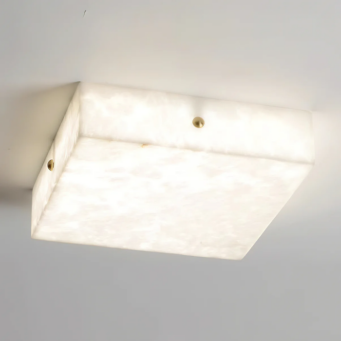 Square Alabaster Ceiling Light Vakkerlight